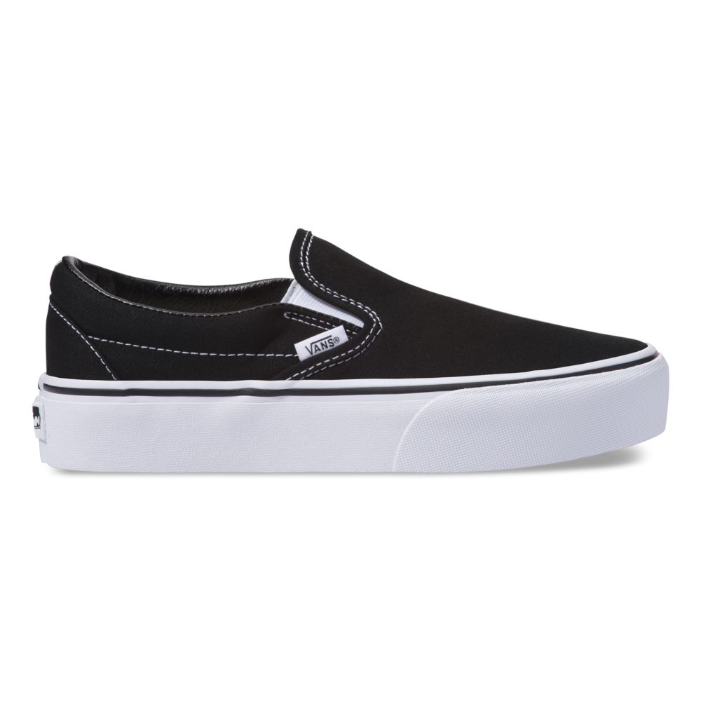 Dámské Classic Vans Platformy Černé | EO1796380