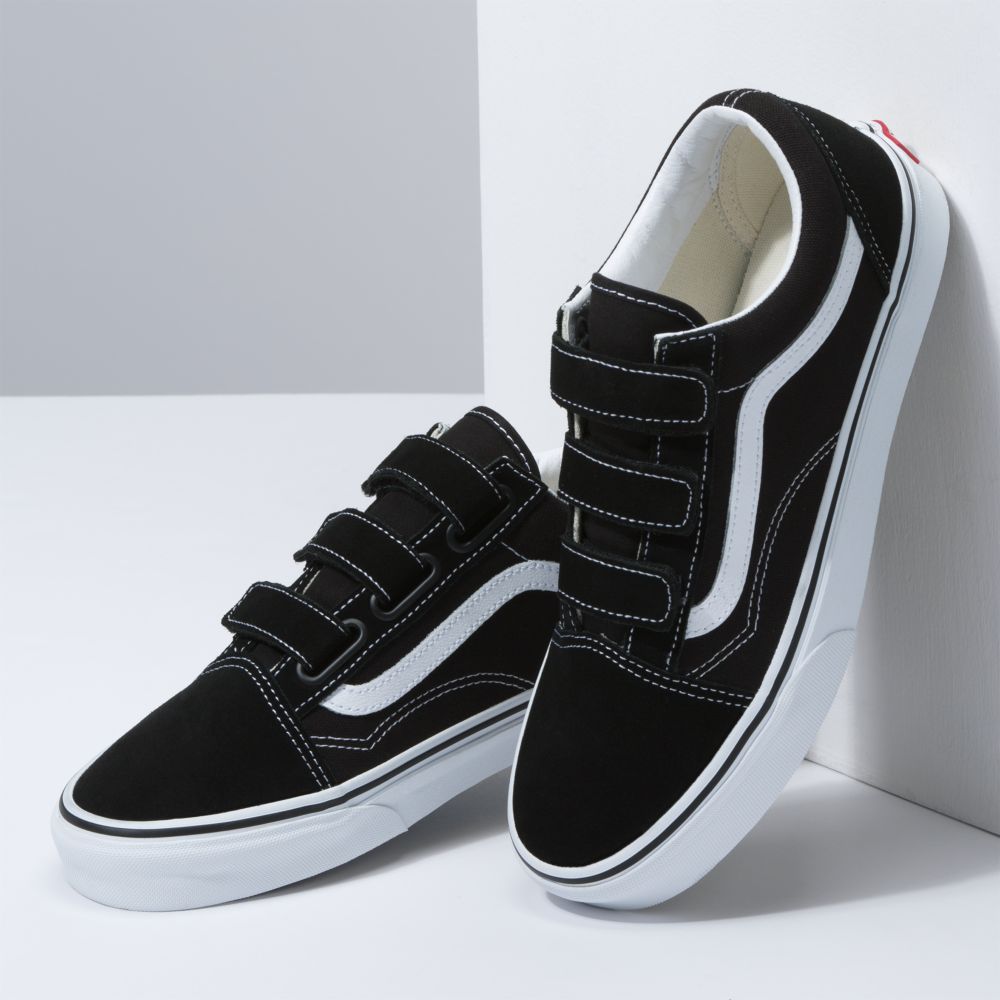 Dámské Classic Vans Semišové Platene Old Skool V Černé Bílé | OP2078351