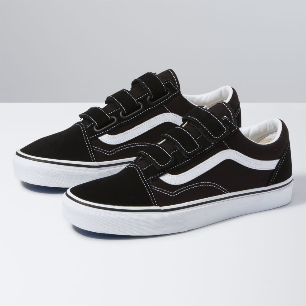 Dámské Classic Vans Semišové Platene Old Skool V Černé Bílé | OP2078351