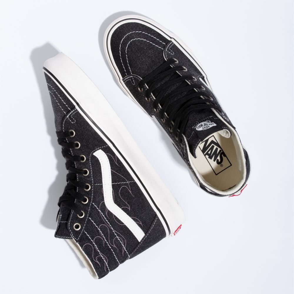 Dámské Classic Vans Sk8-Hi Tapered Blankyt Černé Bílé | JU5634902