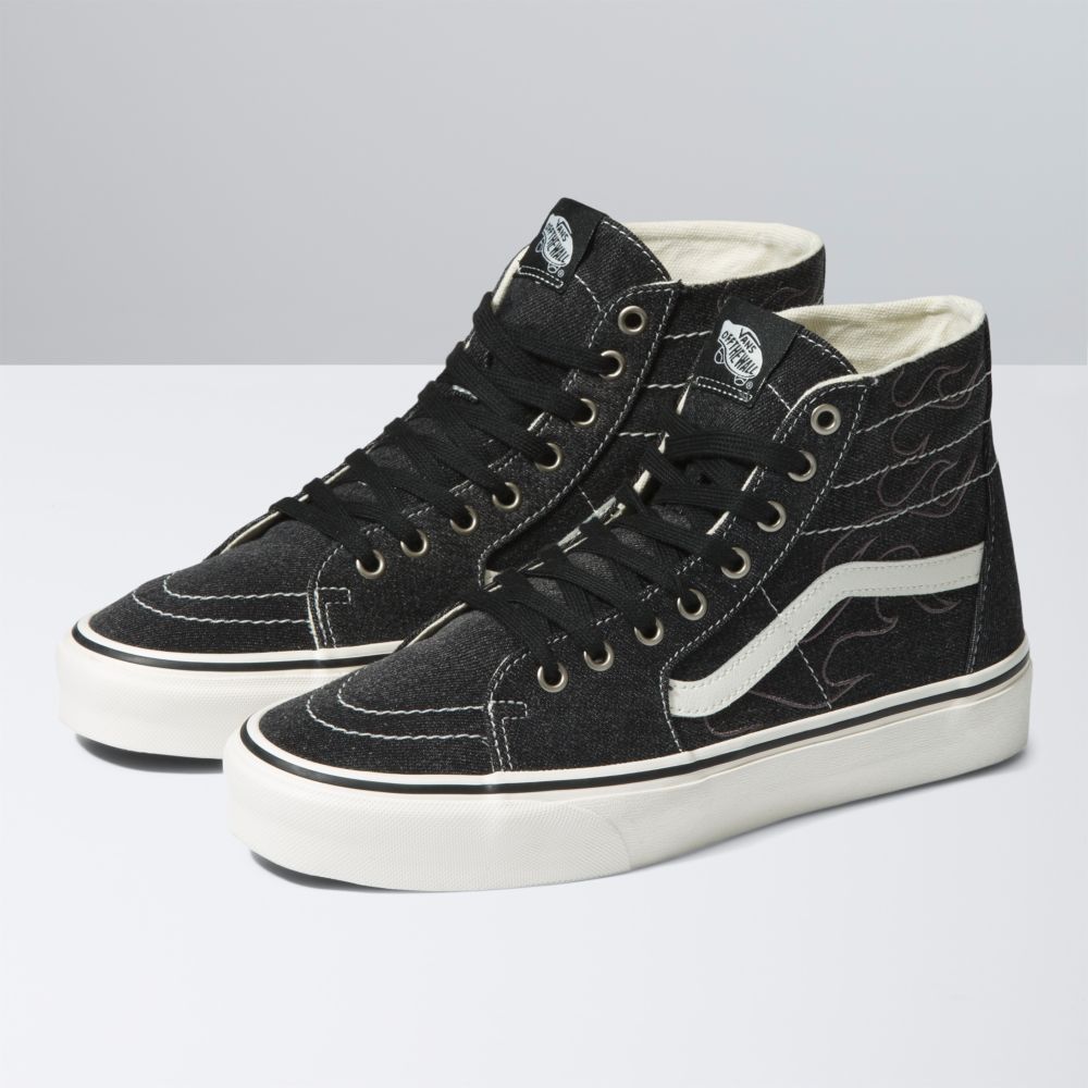 Dámské Classic Vans Sk8-Hi Tapered Blankyt Černé Bílé | JU5634902