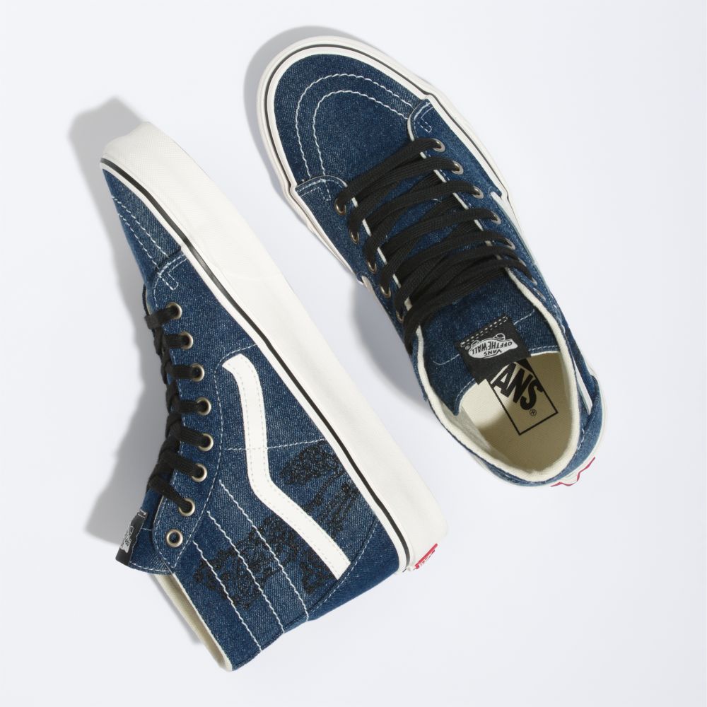 Dámské Classic Vans Sk8-Hi Tapered Blankyt Tmavě Blankyt Bílé | TG0253419