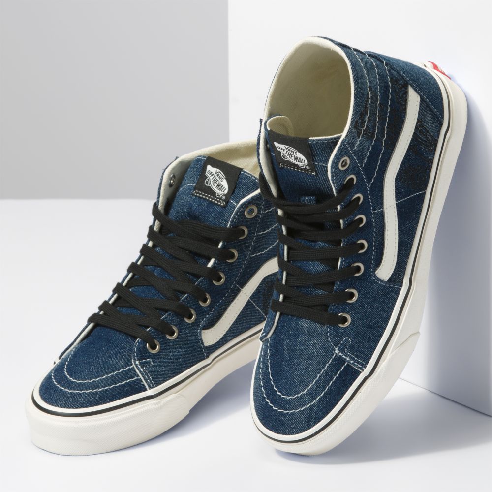 Dámské Classic Vans Sk8-Hi Tapered Blankyt Tmavě Blankyt Bílé | TG0253419