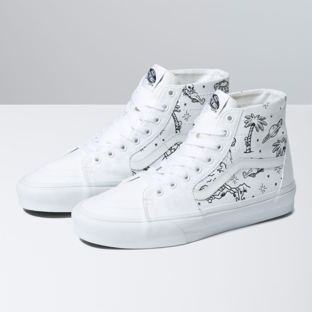 Dámské Classic Vans Sk8-Hi Tapered Bílé Bílé | SK6712803