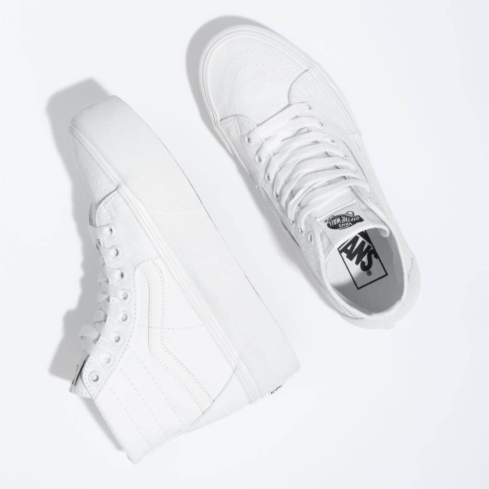 Dámské Classic Vans Sk8-Hi Tapered Stackform Bílé | PV9320871