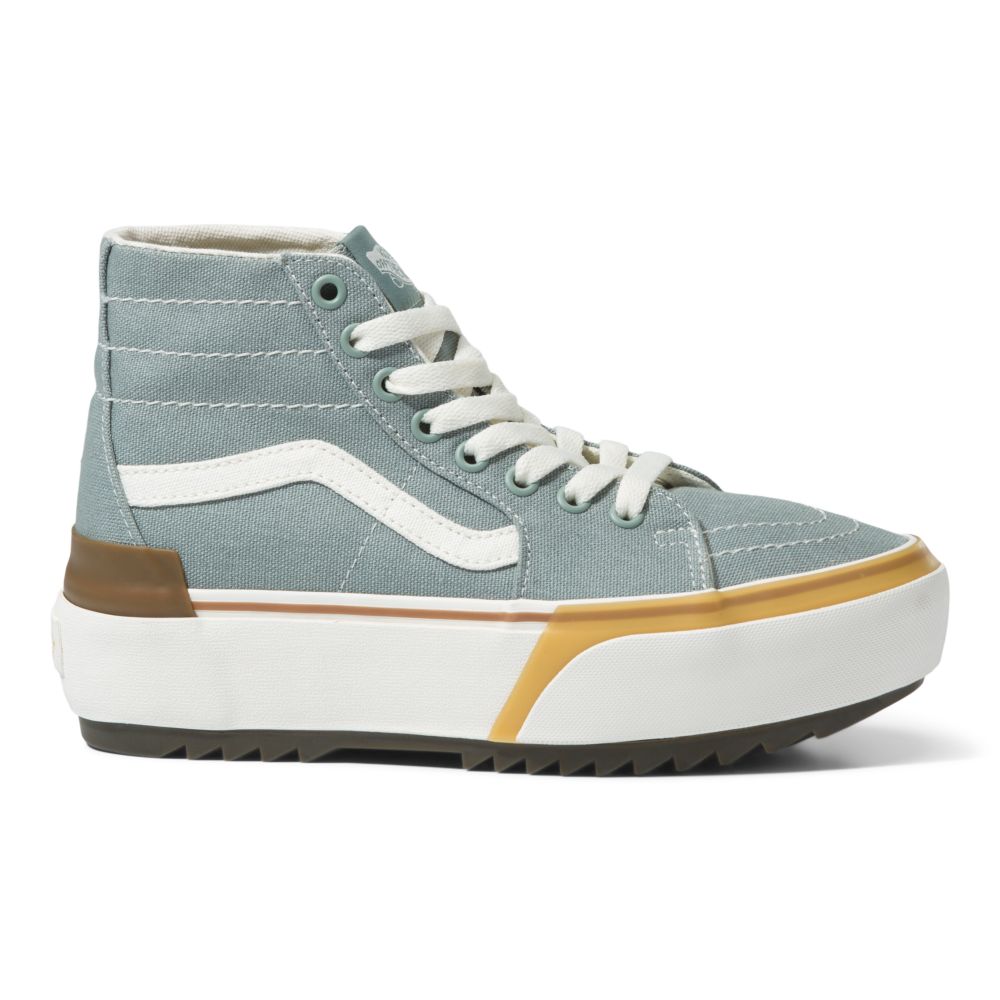 Dámské Classic Vans Sk8-Hi Tapered Stacked Zelene | WA9482701