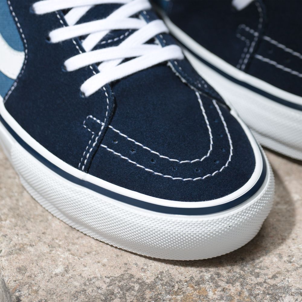 Dámské Classic Vans Sk8-Hi Tmavě Blankyt Bílé | PH2486935