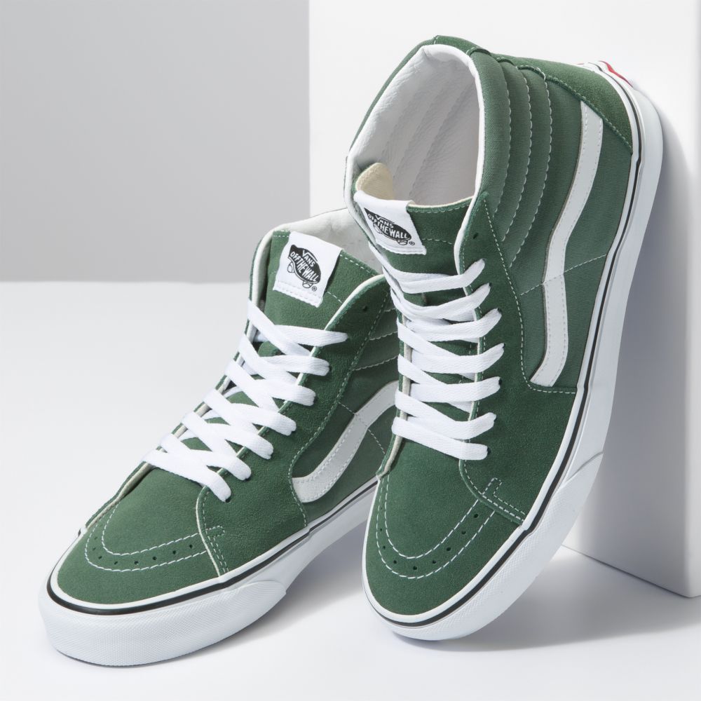 Dámské Classic Vans Sk8-Hi Zelene | QF3409681