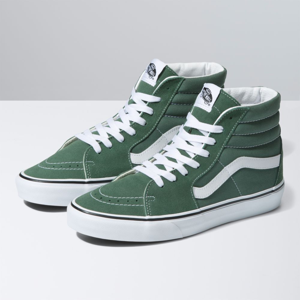 Dámské Classic Vans Sk8-Hi Zelene | QF3409681