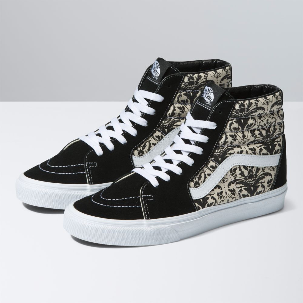 Dámské Classic Vans Sk8-Hi Černé Béžový Bílé | ZI7840261