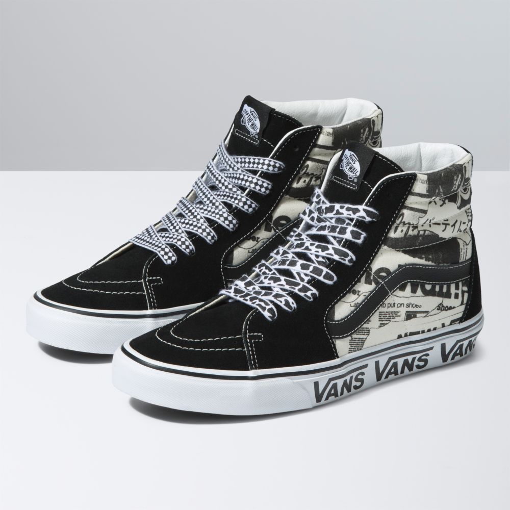 Dámské Classic Vans Sk8-Hi Černé Bílé | BQ1435690