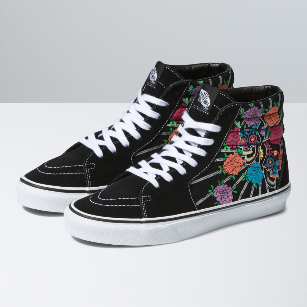 Dámské Classic Vans Sk8-Hi Černé Bílé | KV7459860