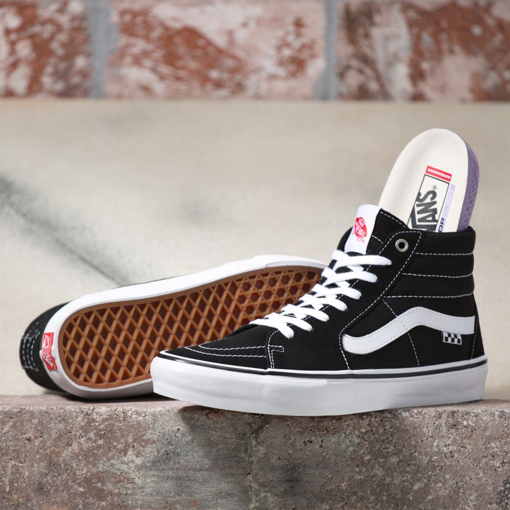 Dámské Classic Vans Sk8-Hi Černé Bílé | YN2719348