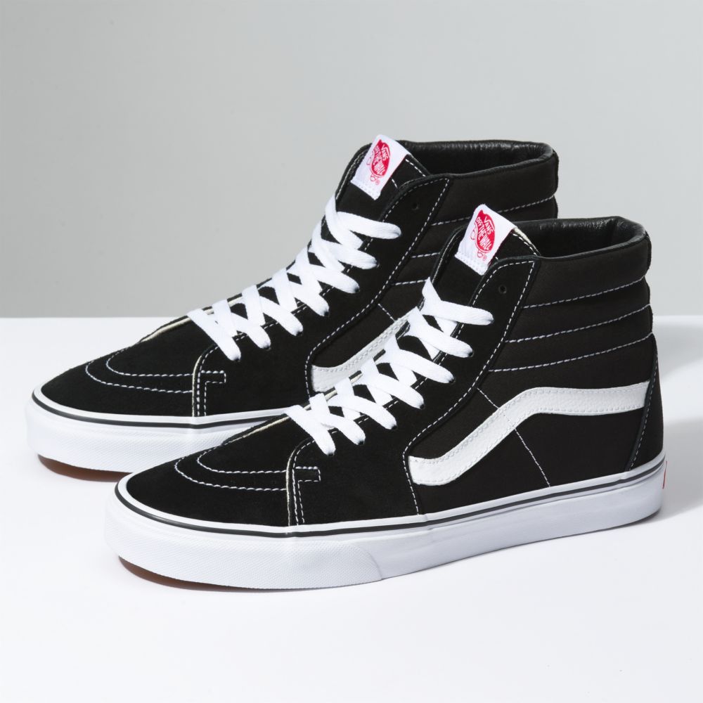 Dámské Classic Vans Sk8-Hi Černé Černé Bílé | QM6410398