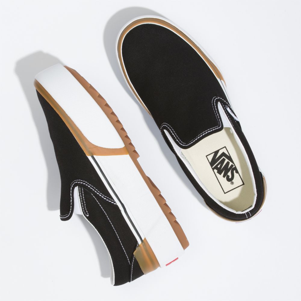 Dámské Classic Vans Slip On Stacked Černé Bílé | KD4269785