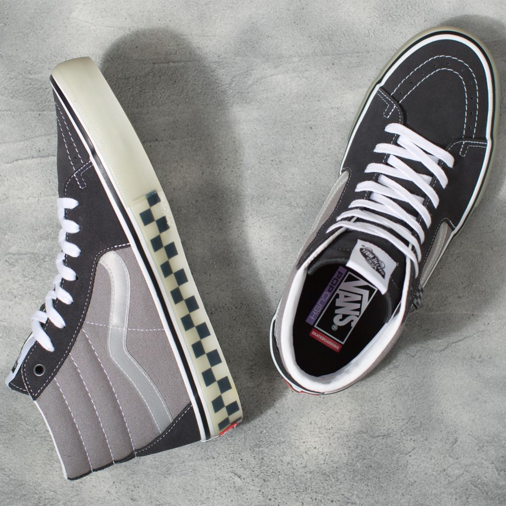 Dámské Classic Vans Translucent Rubber Sk8-Hi Šedé | OV5416372