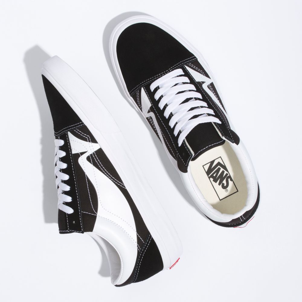 Dámské Classic Vans Warp Old Skool Černé Bílé | RC2168937