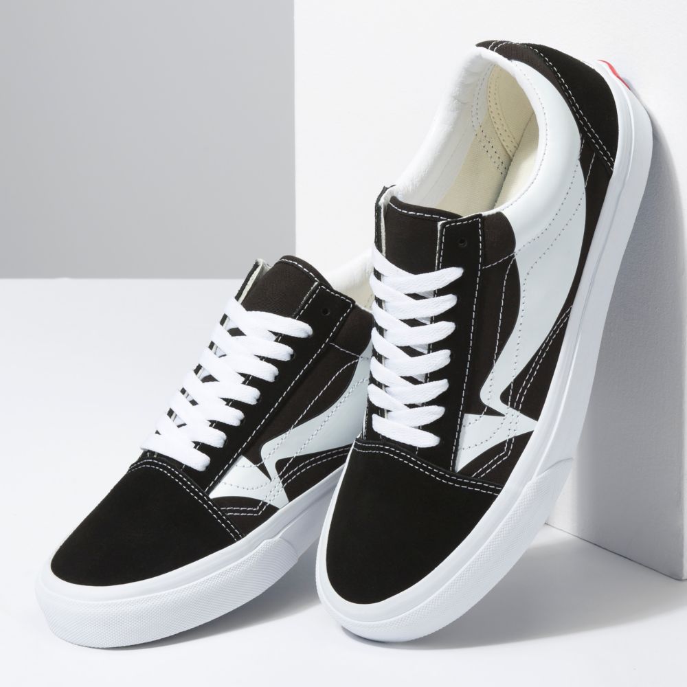 Dámské Classic Vans Warp Old Skool Černé Bílé | RC2168937