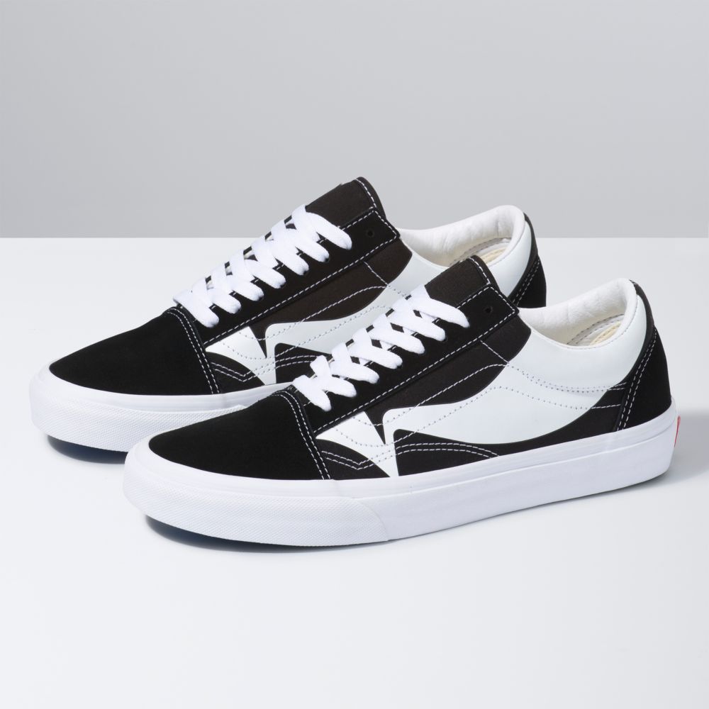 Dámské Classic Vans Warp Old Skool Černé Bílé | RC2168937