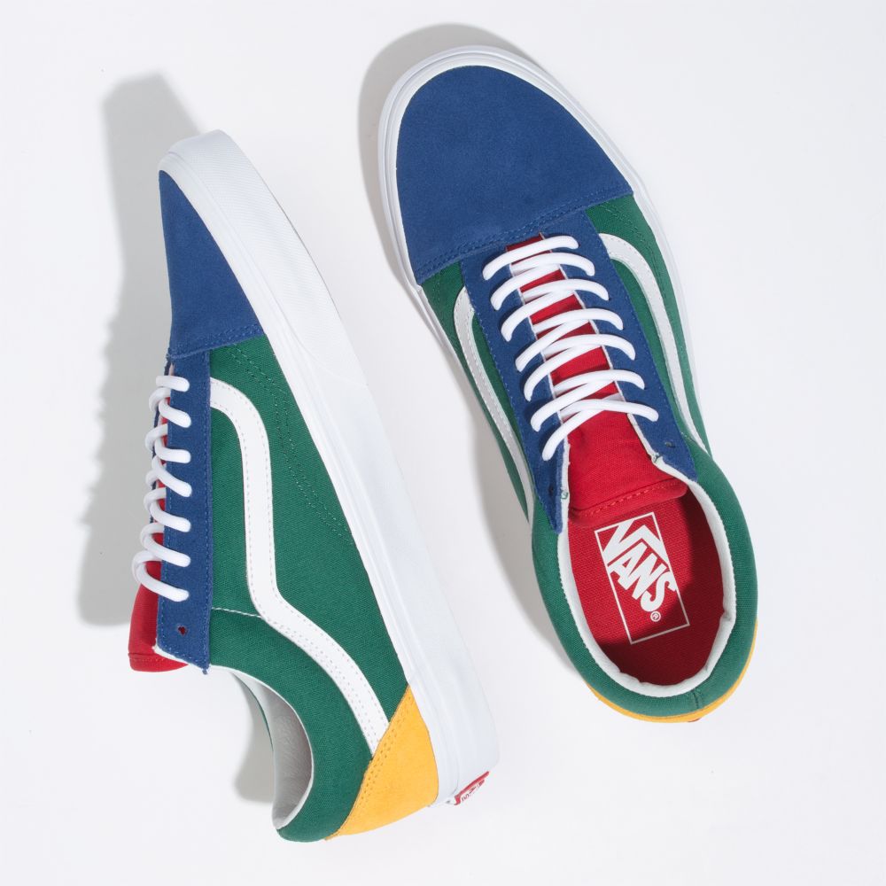 Dámské Classic Vans Yacht Club Old Skool Blankyt Zelene Žluté | NY2504817