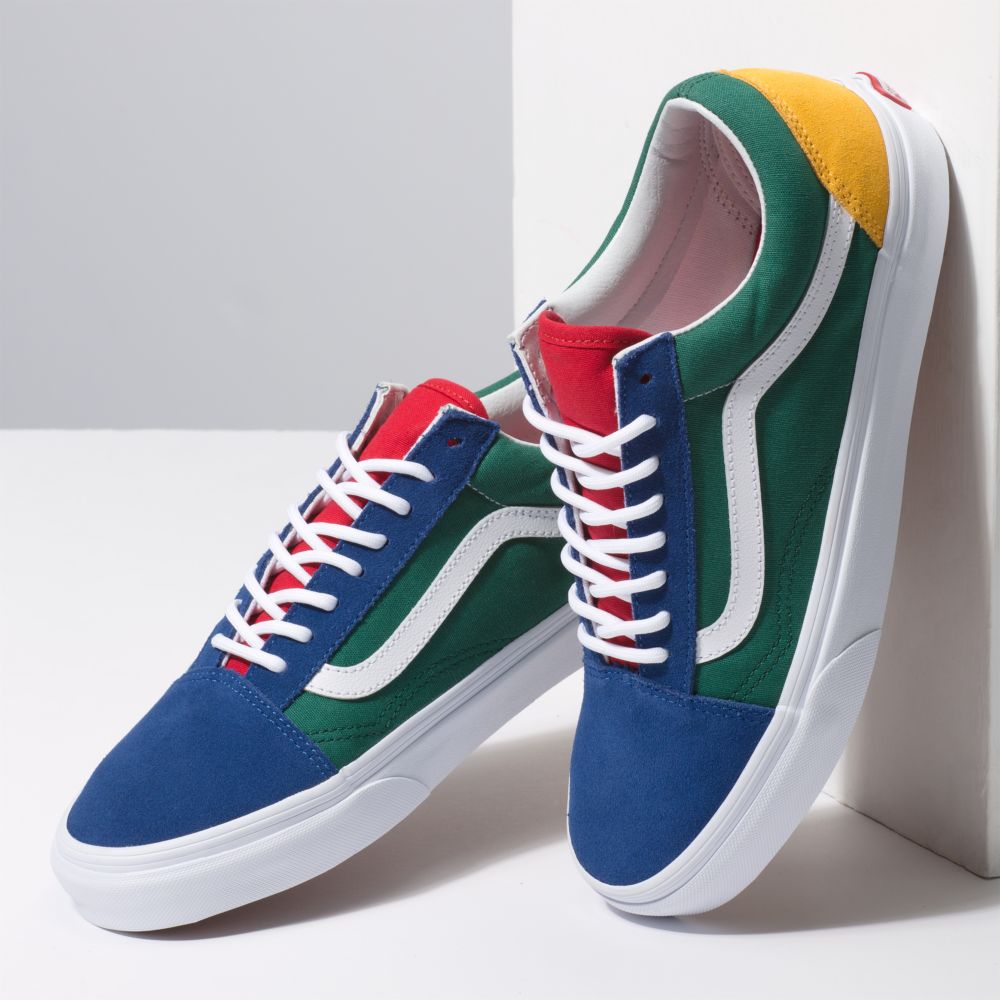 Dámské Classic Vans Yacht Club Old Skool Blankyt Zelene Žluté | NY2504817