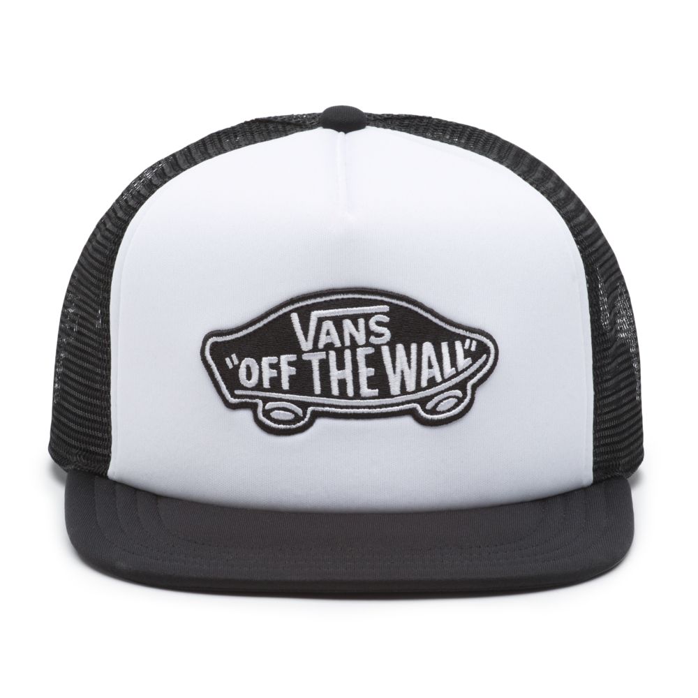 Dámské Klobouky Vans Classic Patch Trucker Bílé Černé | RH3941650