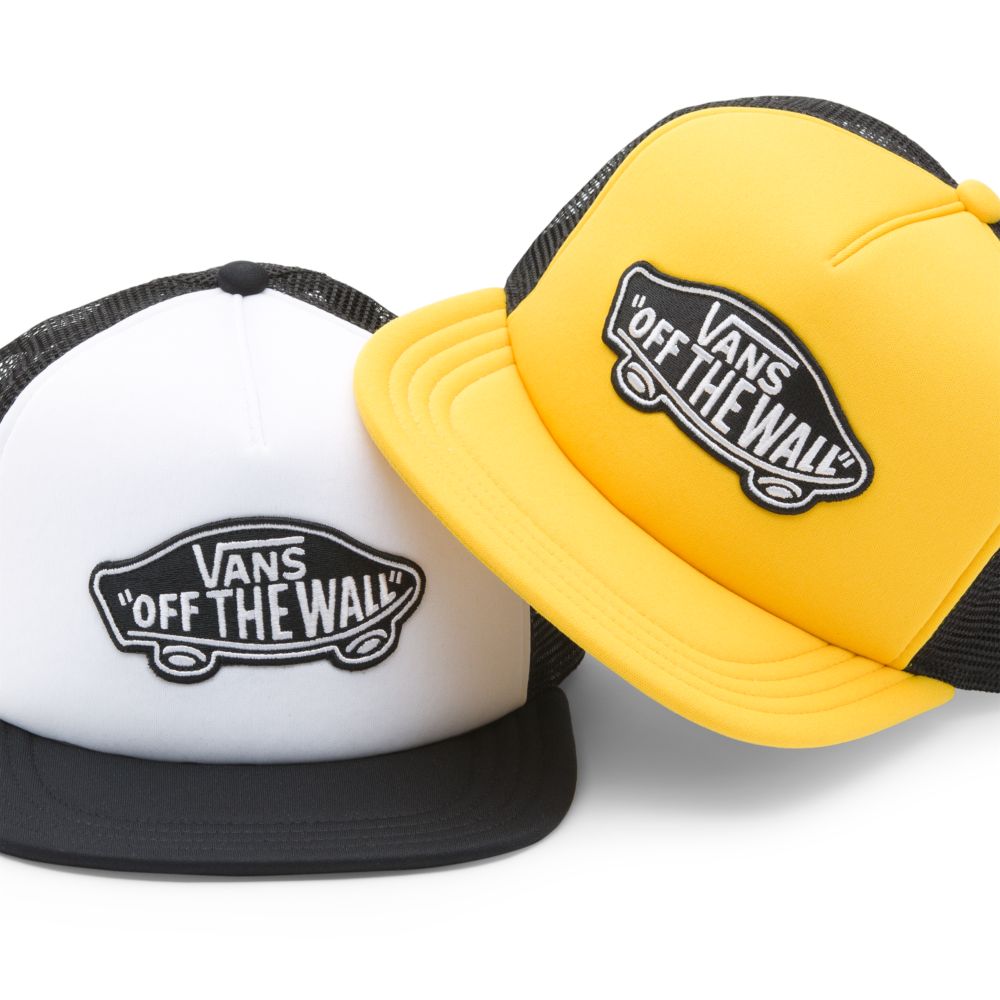 Dámské Klobouky Vans Classic Patch Trucker Bílé Černé | RH3941650