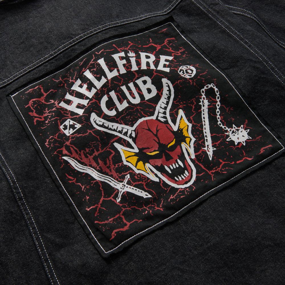 Dámské Mikiny S Kapucí Vans Stranger Things Hellfire Club Jean Černé | SK1346592