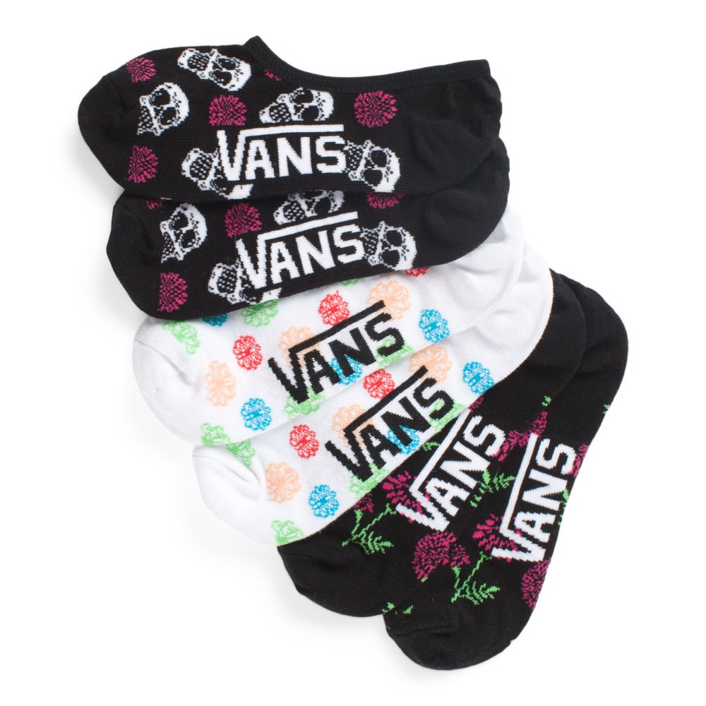 Dámské Ponožky Vans Dia De Muertos Parade Canoodle 3 Pack Černé Viacfarebný | IY3726458