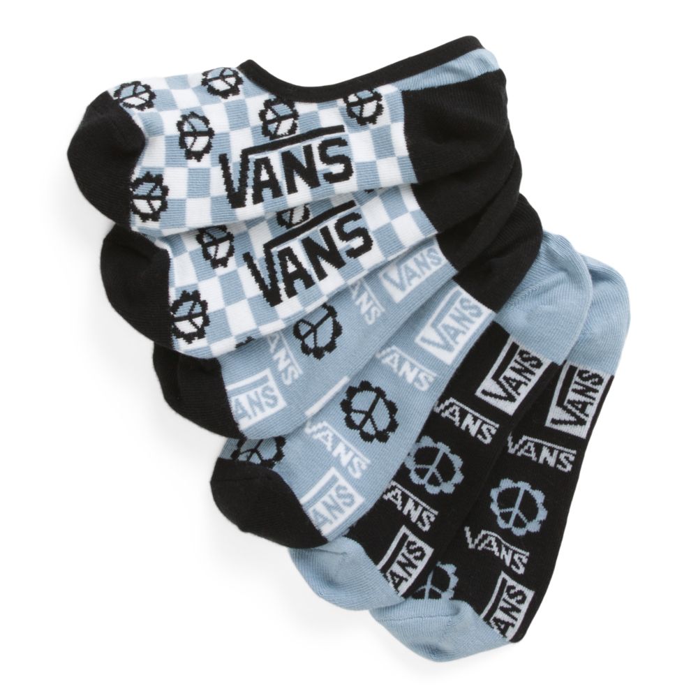 Dámské Ponožky Vans Logo Ditsy Canoodle 3 Pack Blankyt | FG2958630