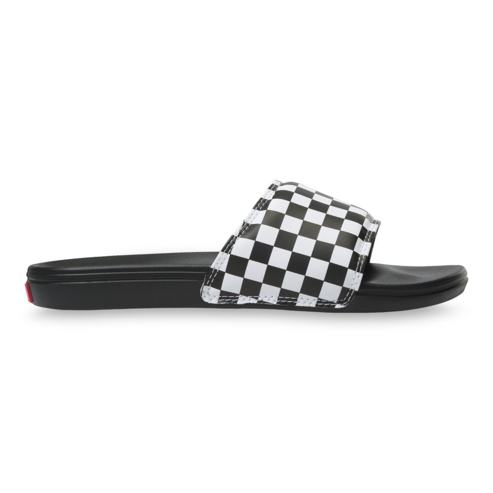 Dámské Sandály Vans Checkerboard La Costa Bílé Černé | LJ5478013