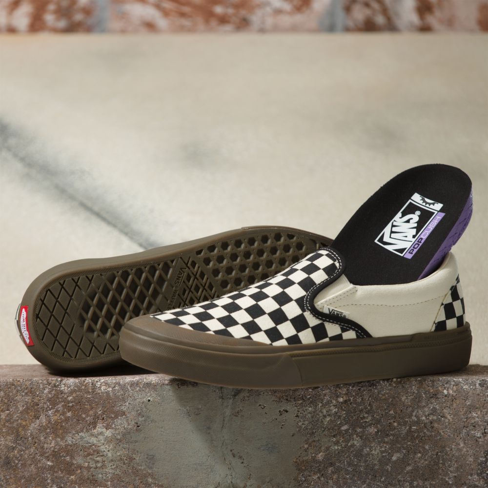 Dámské Skate Boty Vans Checkerboard BMX Černé Tmavě | CP2198473