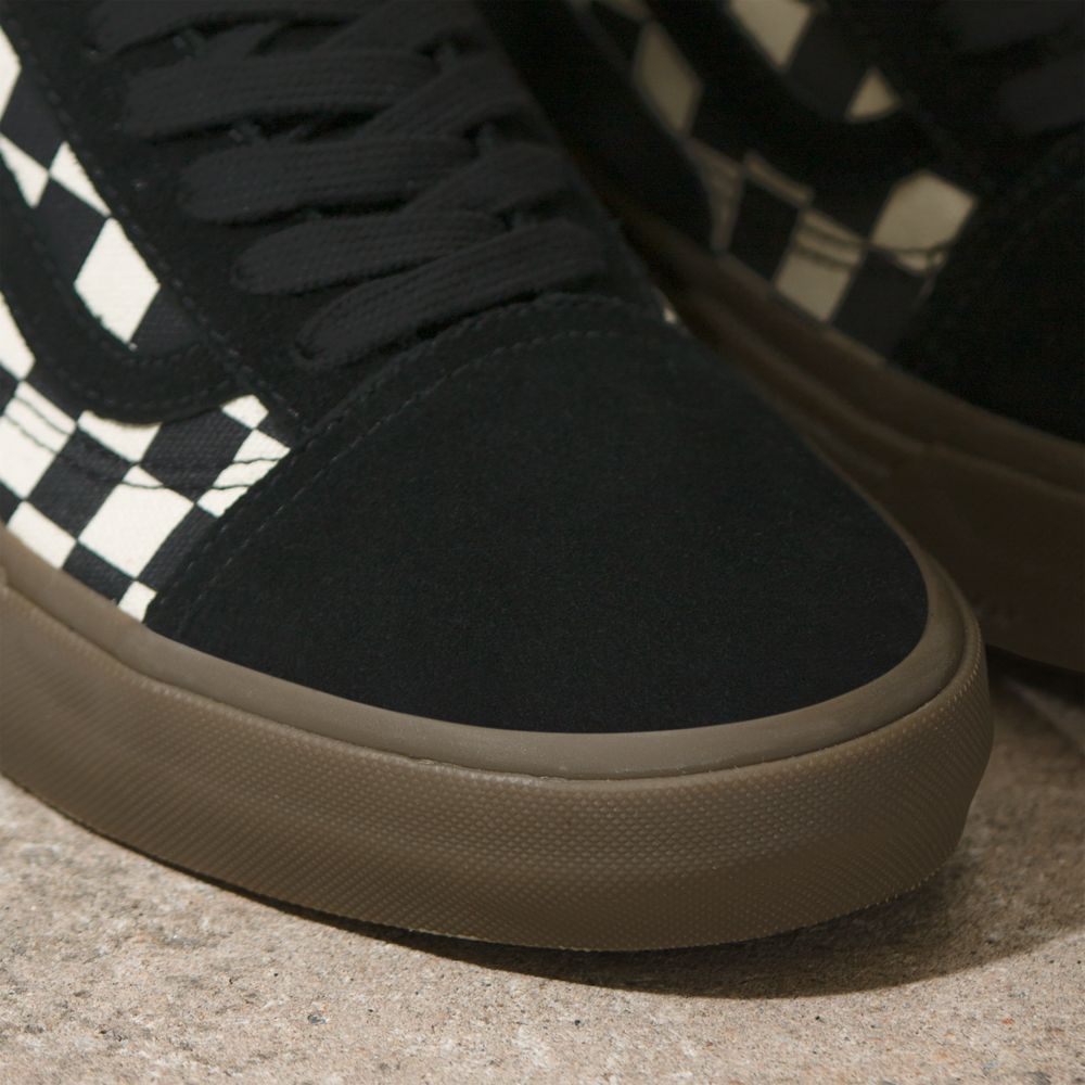 Dámské Skate Boty Vans Checkerboard BMX Old Skool Černé Tmavě | MA3025967