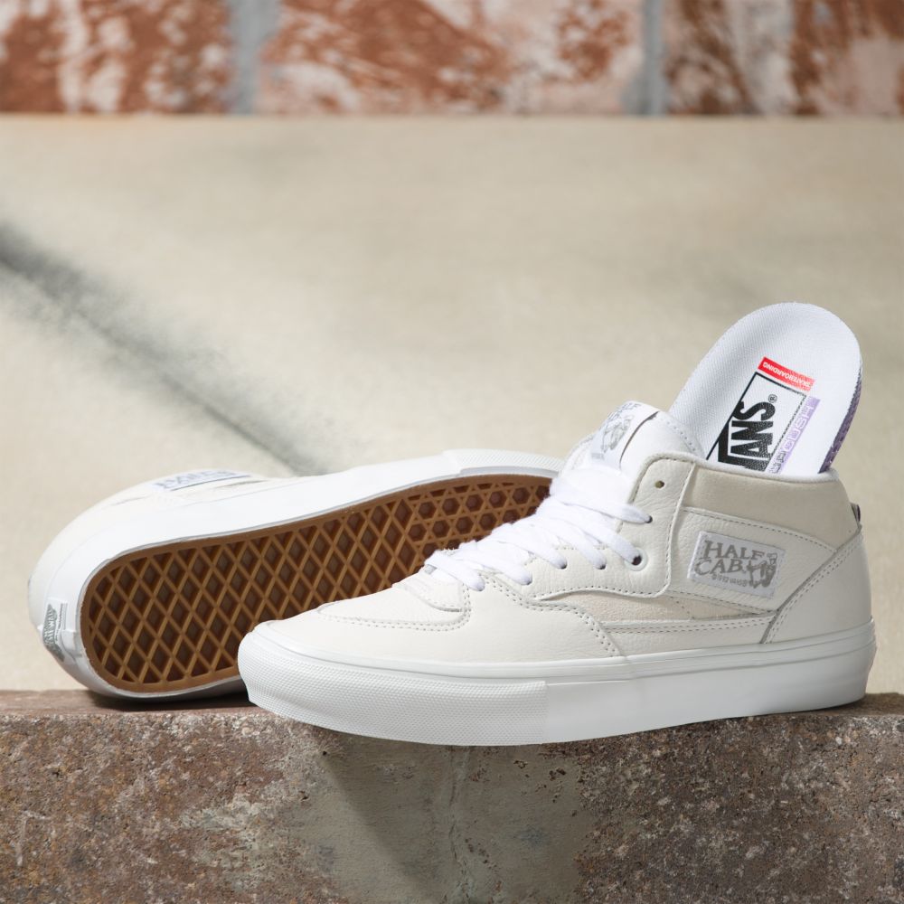 Dámské Skate Boty Vans Daz Half Cab Bílé Bílé | OD3067215