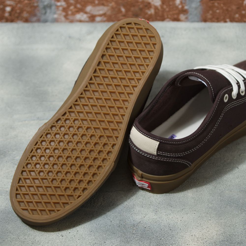 Dámské Skate Boty Vans Semišové Gum Chukka Low Čokolády | UK2594708