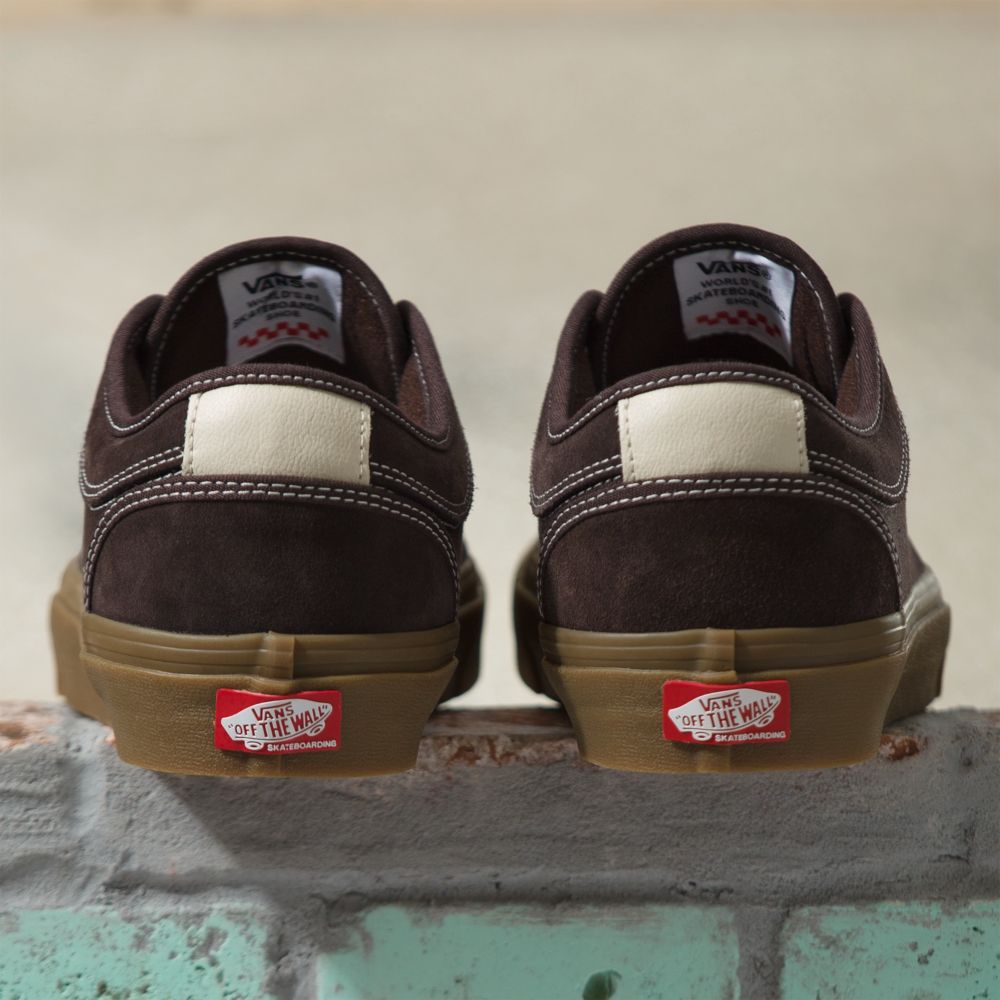 Dámské Skate Boty Vans Semišové Gum Chukka Low Čokolády | UK2594708