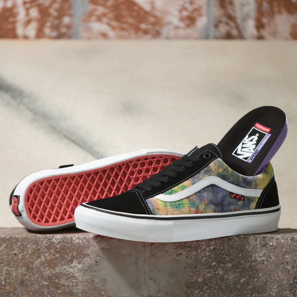 Dámské Skate Boty Vans Tie-Dye Terry Old Skool Černé Viacfarebný | PT8194207