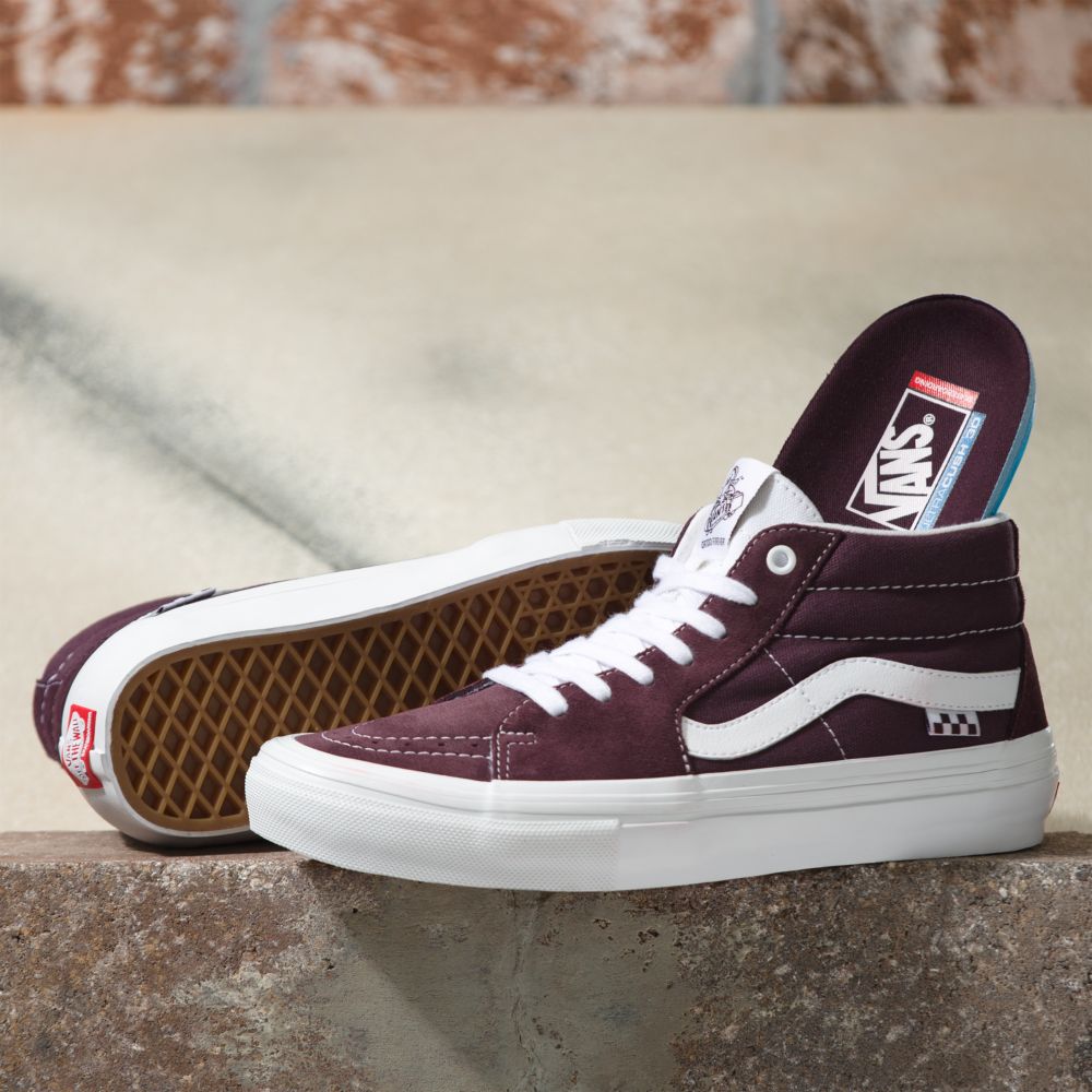 Dámské Skate Boty Vans Wrapped Grosso Mid Vínové | GC3096548