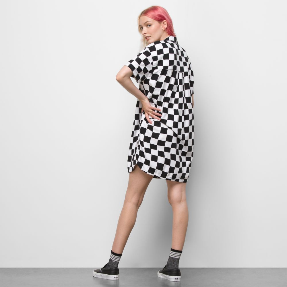 Dámské Sukně Vans Wavy Check Černé | FK7619280