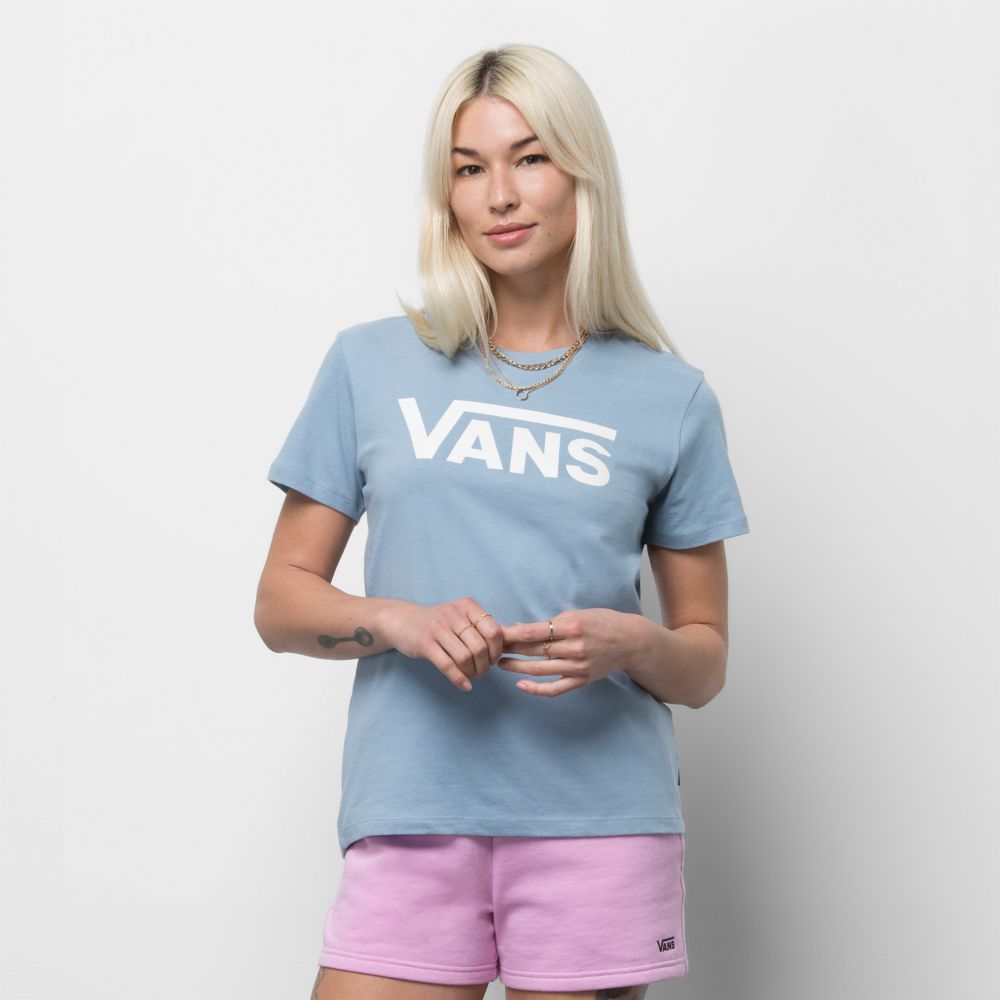 Dámské Tričko Vans Flying V Crew Blankyt | RG2074891