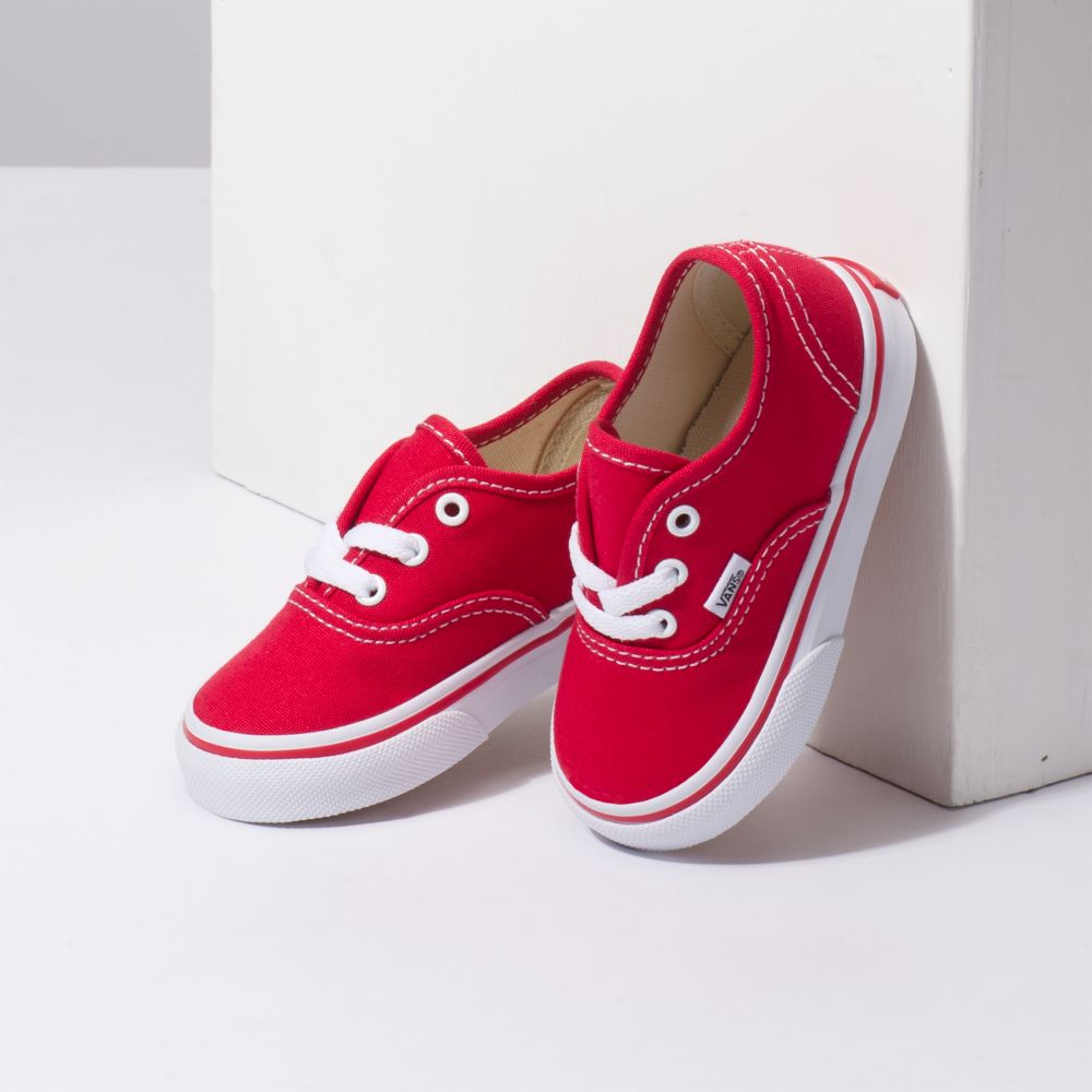 Dětské Classic Vans Authentic Červené | UQ2598016