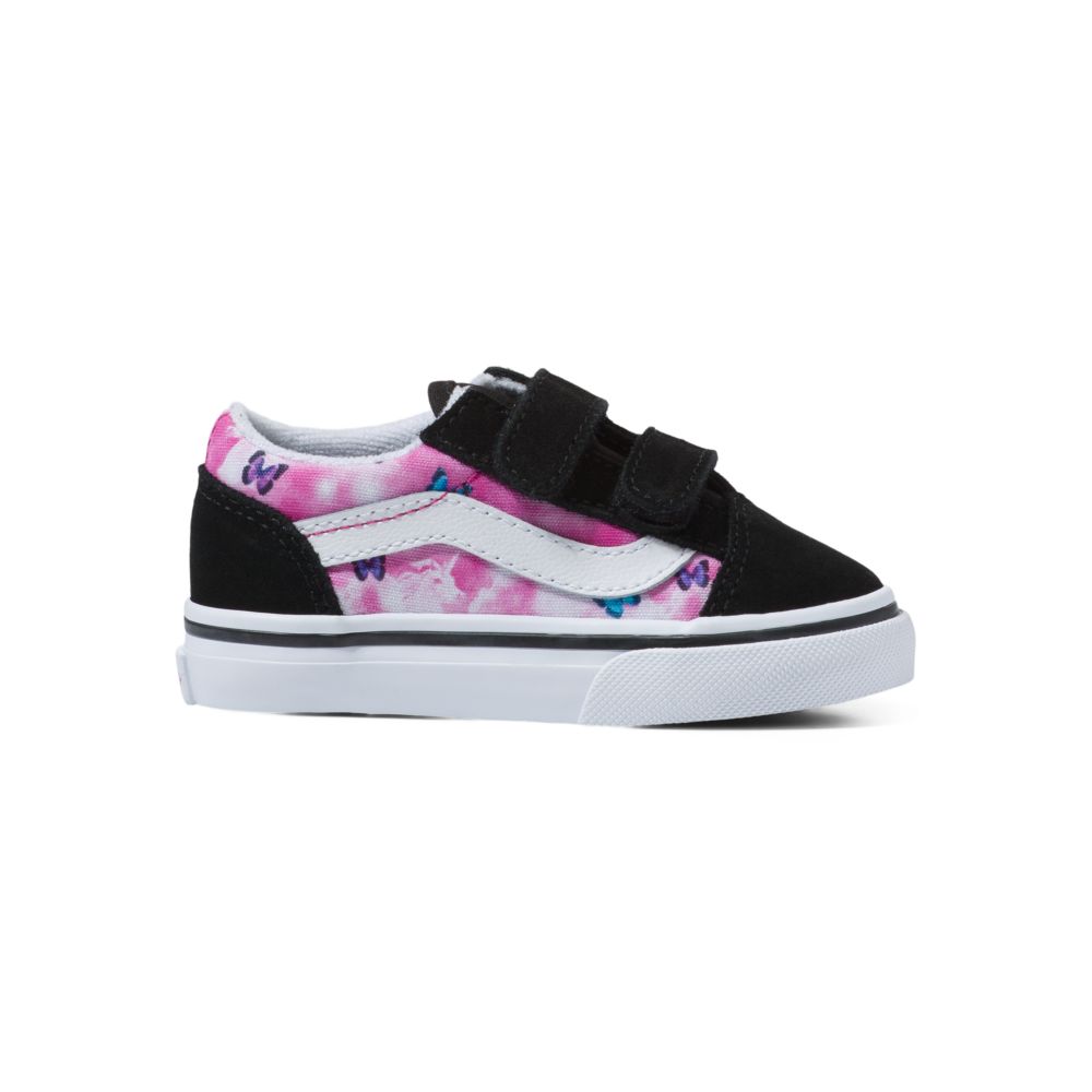 Dětské Classic Vans Butterfly Dream Old Skool V Fuchsie Červené Bílé | ES2380671