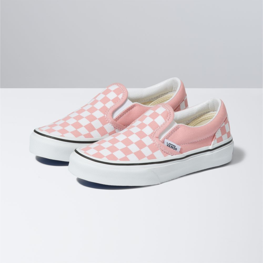 Dětské Classic Vans Checkerboard Classic Růžové Bílé | PS7108349