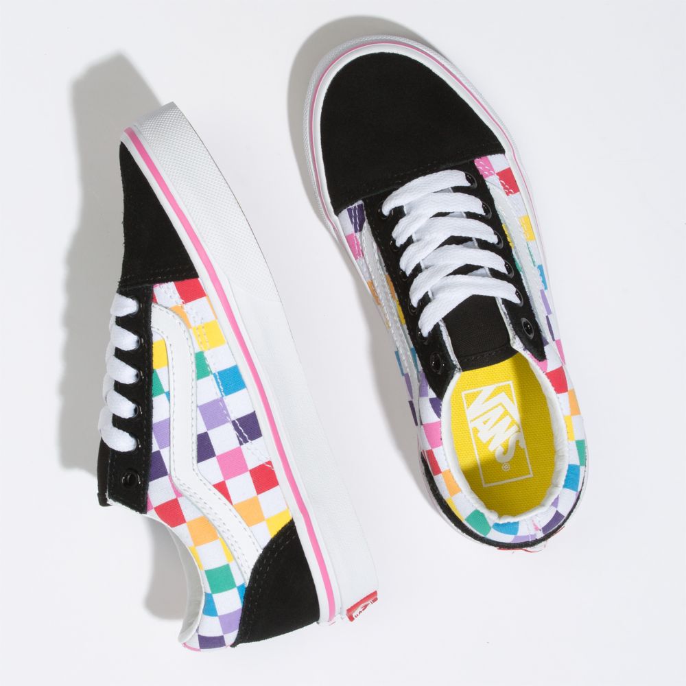 Dětské Classic Vans Checkerboard Old Skool Viacfarebný Bílé | TM5234719