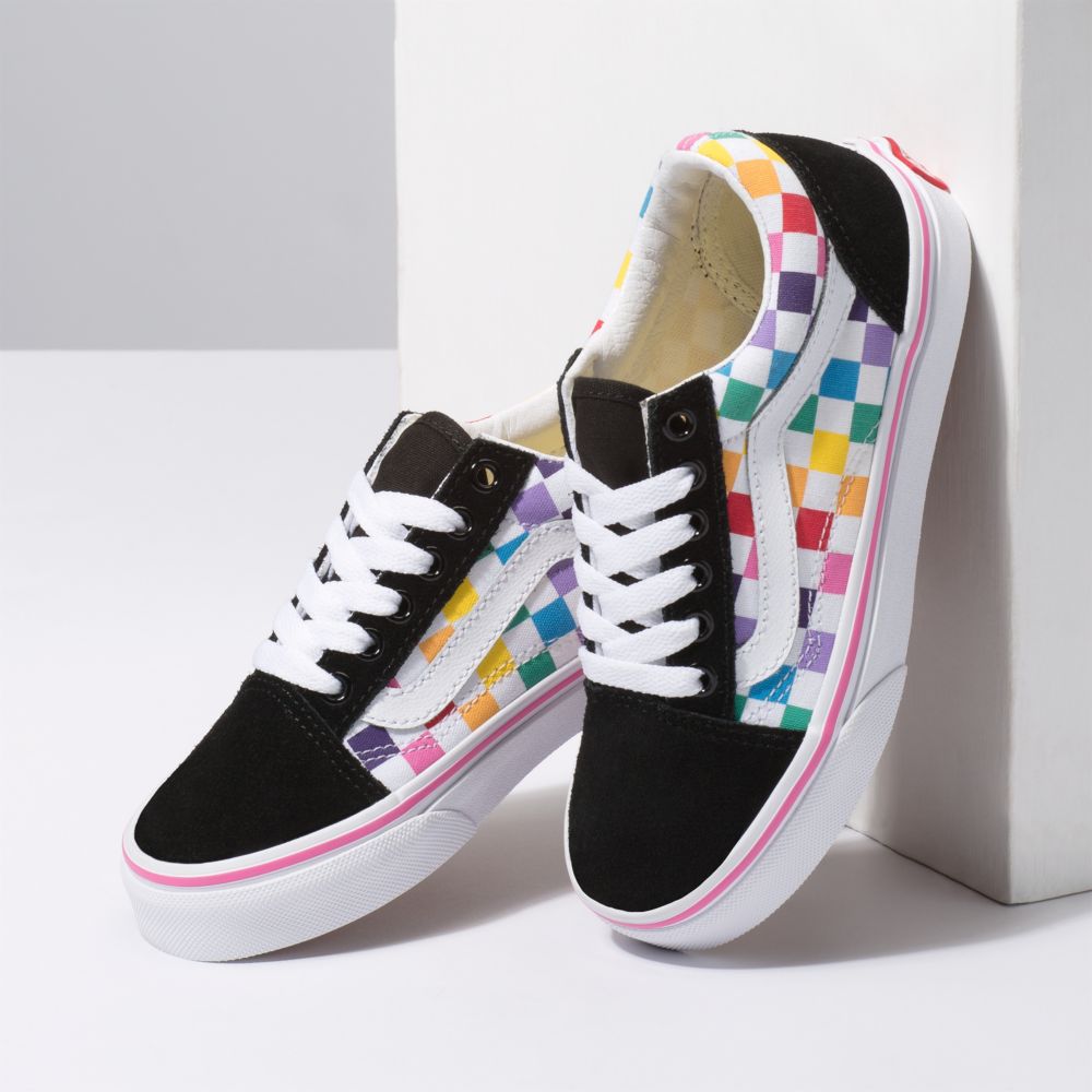 Dětské Classic Vans Checkerboard Old Skool Viacfarebný Bílé | TM5234719