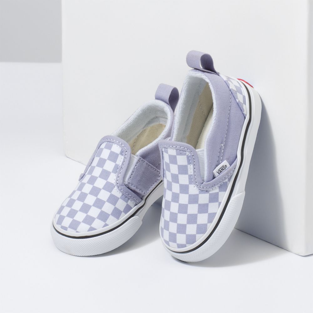 Dětské Classic Vans Checkerboard V Levandule Bílé | NF1563829