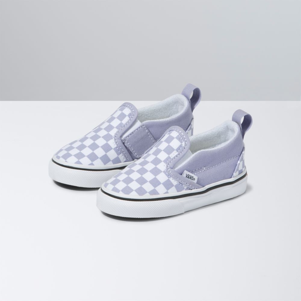 Dětské Classic Vans Checkerboard V Levandule Bílé | NF1563829