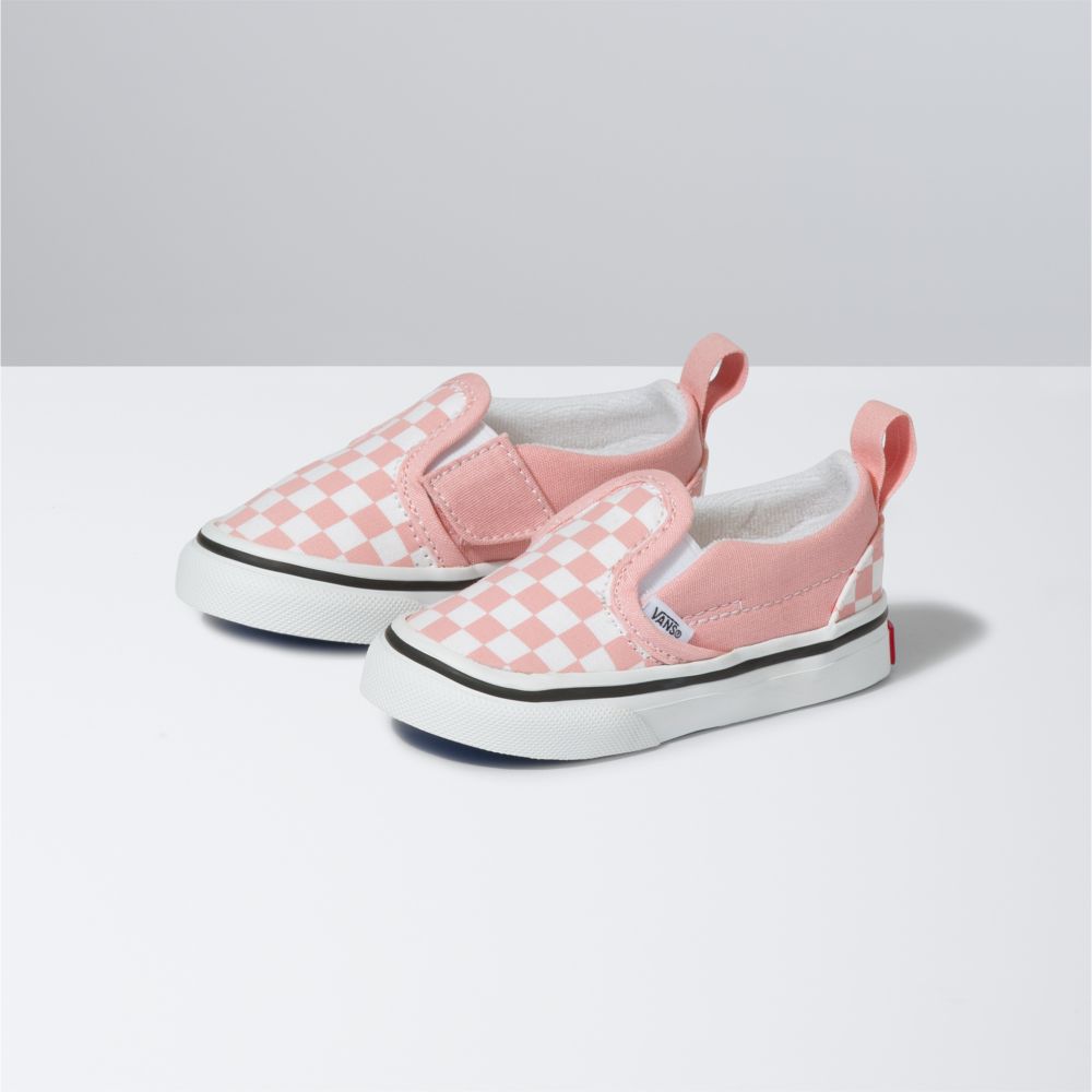 Dětské Classic Vans Checkerboard V Růžové Bílé | JR7453892