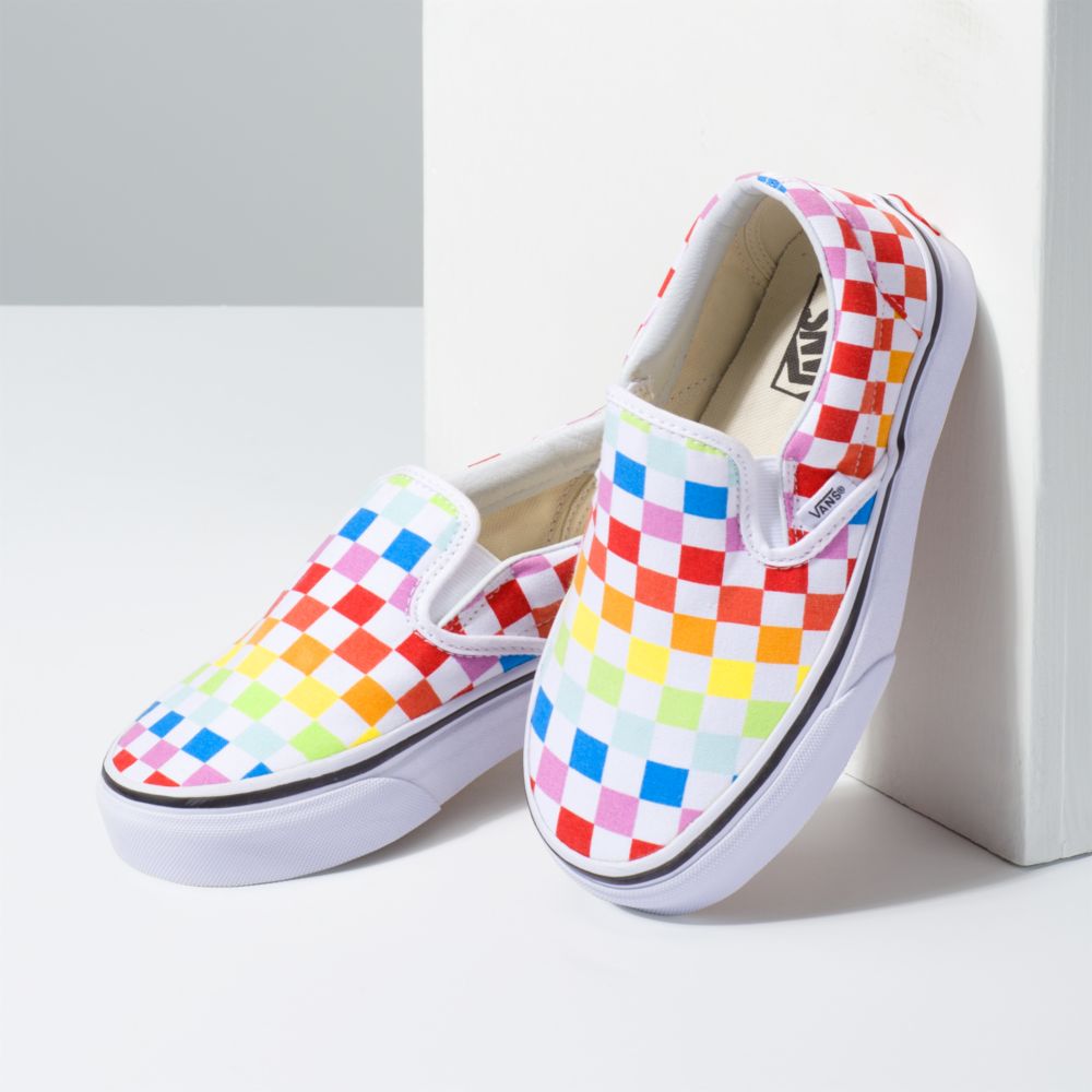 Dětské Classic Vans Checkerboard Viacfarebný Bílé | IP8970125