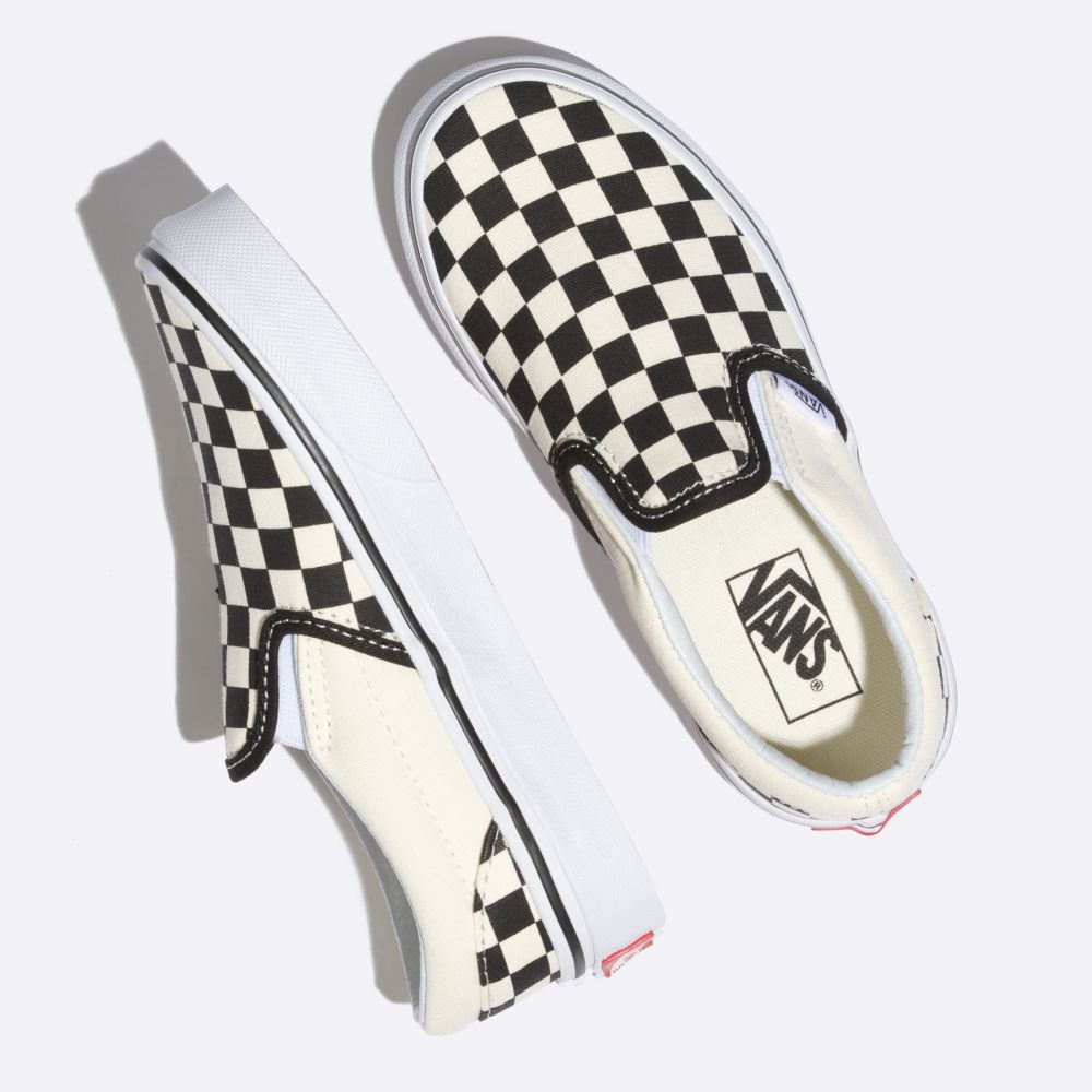 Dětské Classic Vans Checkerboard Černé Bílé | BT7492036